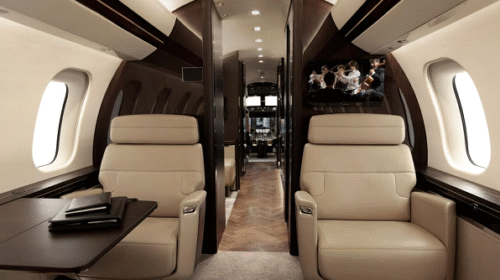 Interior seats of the global 7500
