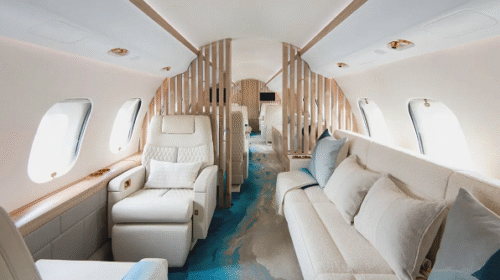Bombardier 6000 interior of the cabin