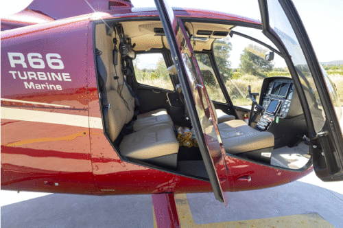 Interior seats of the robinson r66