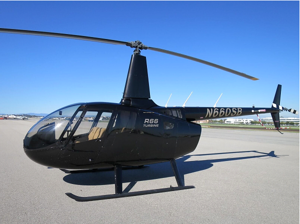 Robinson R66 at the airport