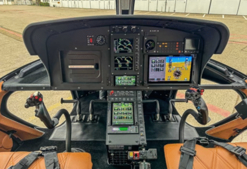 Pilot position inside the latest Airbus H125