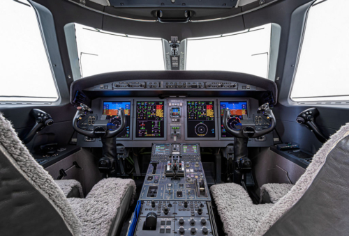 Gulfstream G150 Cockpit Shown From Behind